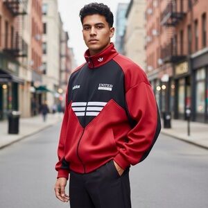 Adidas Vintage Trefoil United Soccer USA Track Jacket Full Zipper